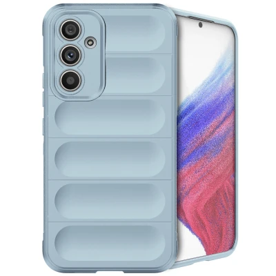 Afbeelding van Samsung Galaxy A54 (5G) Hoesje Siliconen en TPU (zacht) iMoshion Softcase/Backcover Lichtblauw Telefoonhoesje