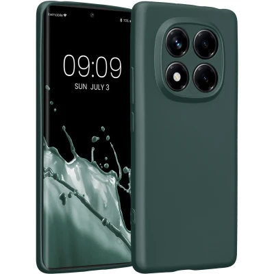 Afbeelding van kwmobile metallic telefoonhoesje van TPU geschikt voor Xiaomi Redmi Note 14 Pro 4G Flexible case smartphone In petrol