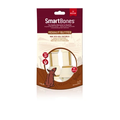 Afbeelding van Smartbones Peanut Classic Bone Chews Pindakaas Hondensnacks Medium