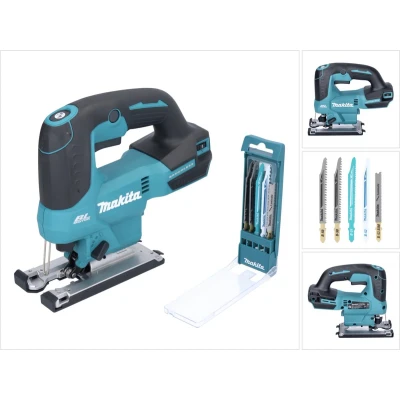 Afbeelding van Makita DJV 184 Z accu decoupeerzaag 18 V borstelloos + 5 delige decoupeerzaagbladenset zonder accu, oplader