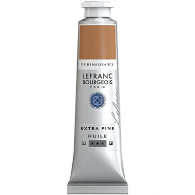 Afbeelding van Lefranc Bourgeois 405154 Extra fijne olieverf met hoogwaardige kunstenaarspigmenten, lichtecht, verouderingsbestendig 40ml Tube, Renaissance Gold