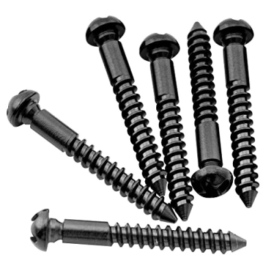 Afbeelding van Musiclily Ultra 3,5x30mm Roestvrij Staal Bevestigingsschroeven voor Elektrische Gitaar PRS stijl Tremolo Brug, Zwart (6 stuks)
