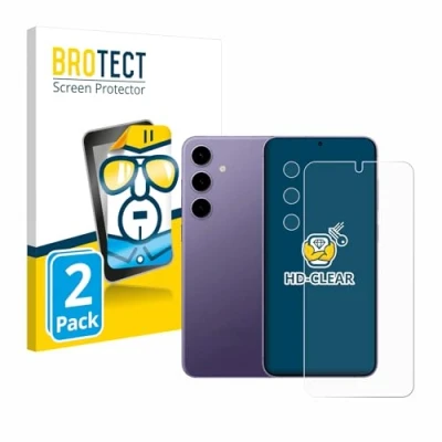 Afbeelding van BROTECT Screenprotector voor Samsung Galaxy S24 Enterprise Edition (Voor+Camera) Folie Beschermfolie transparant (2 Stuks)