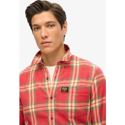 Afbeelding van Superdry Organic LONG Sleeve Lumberjack Overhemd, Heren, Maat: Small, Drayton check red
