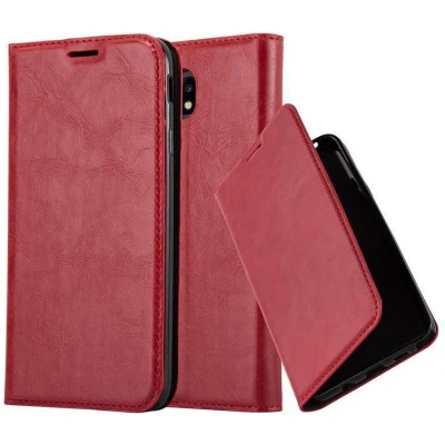 Afbeelding van Cadorabo Hoesje geschikt voor Samsung Galaxy J5 2017 in APPEL ROOD Beschermhoes met magnetische sluiting, standfunctie en kaartvakje Book Case Cover Etui