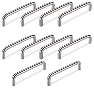 Afbeelding van 10 x Meubelgreep BG03e Boorgatafstand 128 mm geborsteld Beugelhandgreep van SOTECH