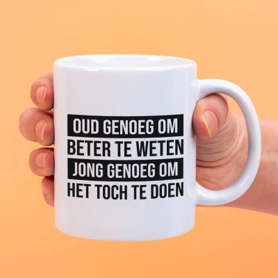 Afbeelding van Mok Oud genoeg