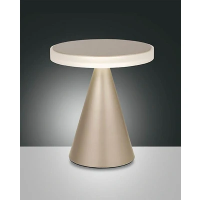 Afbeelding van Fabas Luce Neutra LED tafellamp, hoogte 27 cm, mat goud, touchdimmer