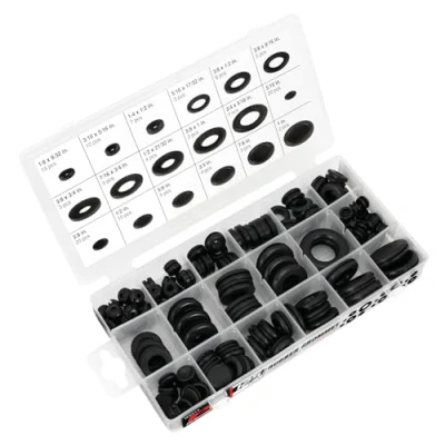 Afbeelding van Performance Tool W5214 125st Rubber Tule Assortiment in Organizer Case voor Voertuig Onderhoud en Reparatie Auto Winkels Garages