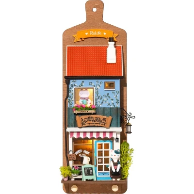 Afbeelding van Robotime Aroma Toast Lab DS019 DIY miniatuurhuisje Miniatuur Wall Hanging Knutselen Bouwpakket