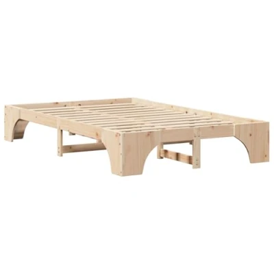 Afbeelding van vidaXL Bedframe Natuurlijk Hout Massief Grenenhout Tweepersoons Duurzaam