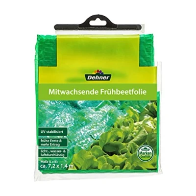 Afbeelding van Dehner kweekbedfolie, meegroeiend, ca. 7,2 x 1,4 m, kunststof, groen.