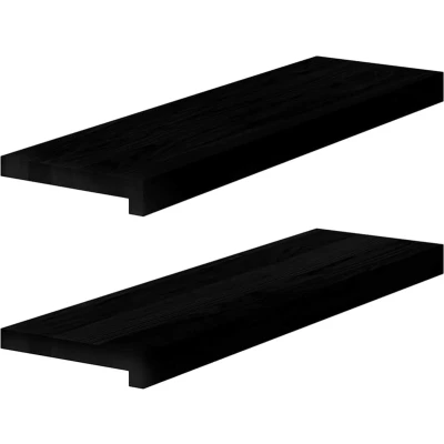 Afbeelding van vidaXL Vensterbanken 2 st 70x20x2 cm massief eikenhout donkerbruin