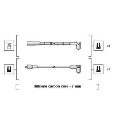 Afbeelding van MAGNETI MARELLI 941318111212 Bougiekabelset FSO: Polonez I 1.5, 1.6 1977 1988
