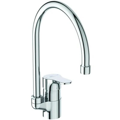 Afbeelding van Ideal Standard Cerabase keukenkraan met hoge uitloop, standaard, verchroomd