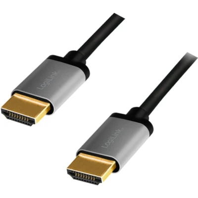 Afbeelding van LogiLink CHA0101 HDMI kabel 2 m Type A (Standaard) Zwart, Grijs