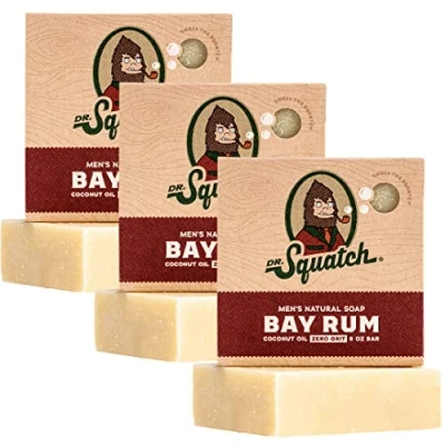 Afbeelding van Dr. Squatch All Natural Soap Bar for Men, 3 Pack Bay Rum