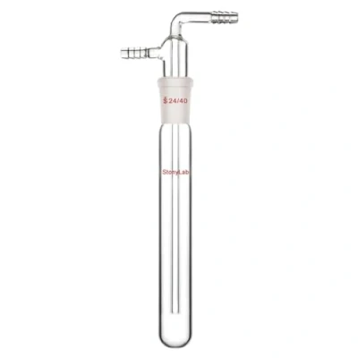 Afbeelding van stonylab Glas Lab Vacuüm Cold Trap Koudeval Bubbler met 10 mm Getande Slang, 200 Lengte Onder het 29/42 Gewricht