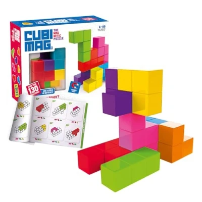 Afbeelding van Ludilo Cubimag Educatief spelletjes vanaf 6 jaar kinderpuzzel magneetblokken voor kinderen en volwassenen 3D puzzel magneten