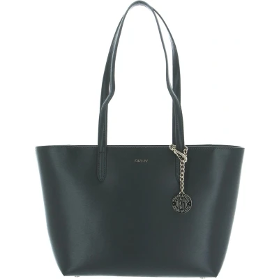 Afbeelding van DKNY Leren Shopper Schoudertas Bryant Tote Charcoal Grijs