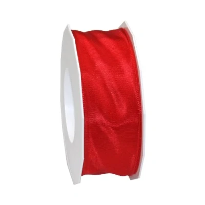 Afbeelding van Zijden band Lyon 40mm/25m rood