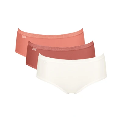 Afbeelding van Sloggi 3P Basic Plus Midi Colored Zalmroze katoen 46 Dames