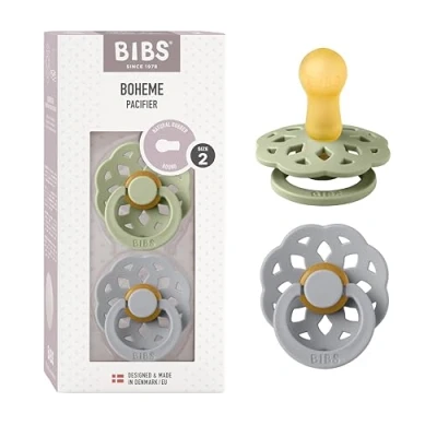 Afbeelding van Bibs Boheme Sage/Cloud 6 18 mnd 2 Stuks Fopspeen 240110