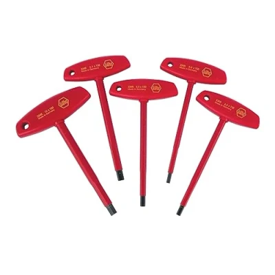 Afbeelding van Wiha 33478 zeskant geïsoleerd met metrische T greep set van 4.0, 5.0, 6.0, 8.0 en 10,0 mm, 5 stuks