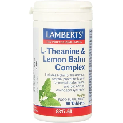 Afbeelding van Lamberts L theanine &amp; Citroenmelisse Complex 60tb