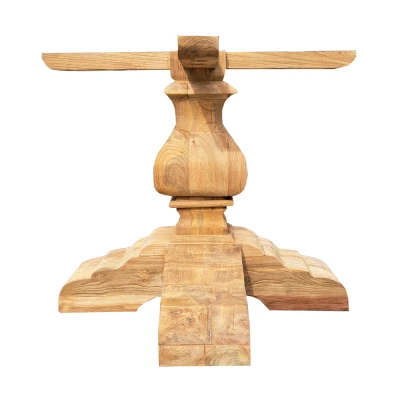 Afbeelding van Teak Castle Leg Bekkers For Round Table