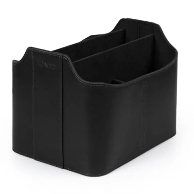 Afbeelding van Londo Leder Organisator en Afstandbediening Houder met Tablet Compartiment (Zwart)