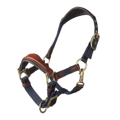 Afbeelding van MHS Combi Halster &quot;Design&quot; Pony Navy / Bruin