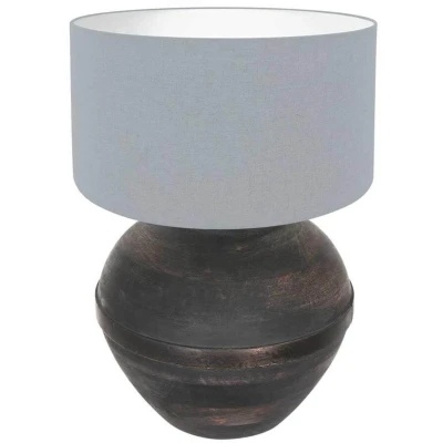 Afbeelding van Anne Lighting tafellamp Lyons zwart hout 40 cm E27 fitting 3933ZW