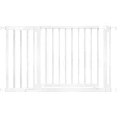 Afbeelding van Safetots Traphekje Elegance, Wit, 125cm 133cm, Drukplaats Beveiligingshek, 73cm Extra Brede Deuropening, voor Trappen, Gangpaden en Deuren, Eenvoudige Installatie