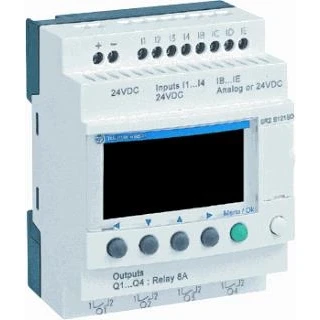 Afbeelding van Schneider zelio logic relais met display klokfunctie 8 in waarvan 4 an ing out trans 24vdc sr2b122bd