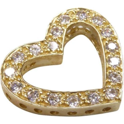 Afbeelding van Geel gouden hart hanger
