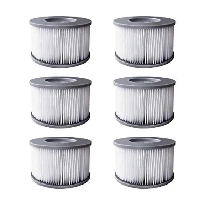 Afbeelding van YanBan 6 x whirlpool filters voor MSpa opblaasbare zwembaden, filtercartridgepomp met verbeterde versie, geschikt MSPA, alle huidige whirlpools