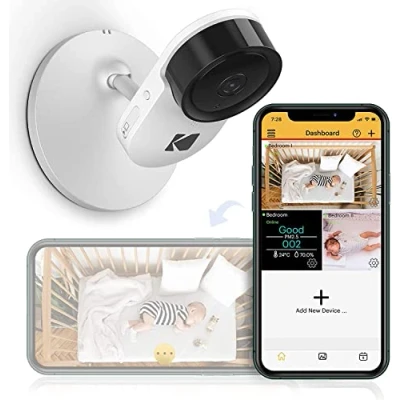 Afbeelding van KODAK Cherish C120 babycamera met mobiele app hoge resolutie, mogelijkheid om op afstand in te zoomen, bidirectionele audio