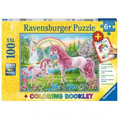 Afbeelding van Ravensburger puzzel Eenhoorns Legpuzzel 100XXL stukjes met kleurboek