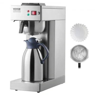 Afbeelding van VEVOR Commerciële filterkoffiezetapparaat 12 kopjes met thermoskan Office Cafe
