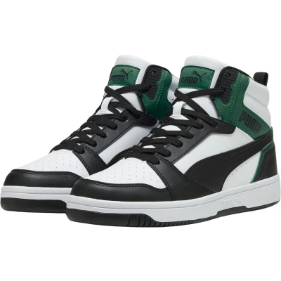 Afbeelding van Puma Rebound V6 Unisex Sneakers hoog White blackvine, Maat: 44, black vine Kunststof