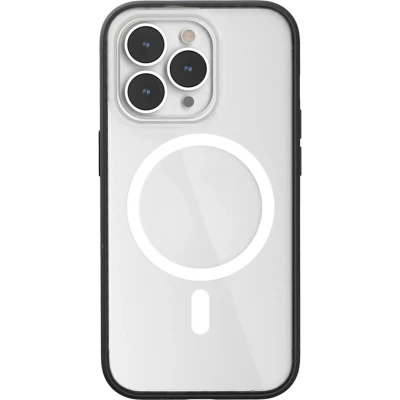Afbeelding van Woodcessories Clear Case bio MagSafe geschikt voor iPhone 14 Pro gemaakt van materialen en draadloos laden Black matte