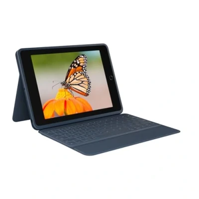 Afbeelding van Logitech Rugged Combo 3 hoes met toetsenbord iPad 10,2 inch Blauw Qwerty
