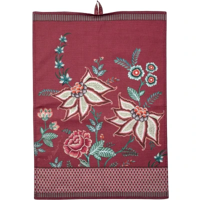 Afbeelding van Theedoek Pip Studio Flower Festival Dark Pink 50 x 70 cm