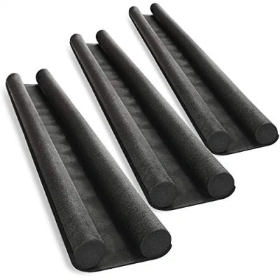 Afbeelding van COM FOUR® 3x tochtstopper voor de deur deurbodemafdichting met dubbele afdichting bescherming tegen tocht en geluid 86 cm