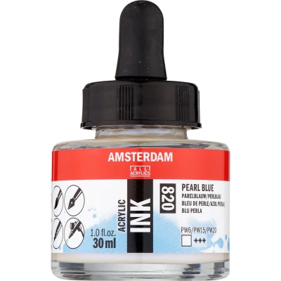 Afbeelding van Amsterdam Acrylic Ink Fles 30 ml Parelblauw 820
