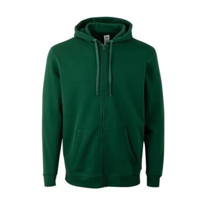Afbeelding van Mukua SF270U Unisex sweatshirt met ritssluiting en capuchon, Bottle Green, maat 3XL, Groen (Bottle Green), 3XL