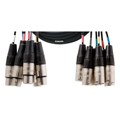 Afbeelding van Cordial Intro multicore XLRf/XLRm 8 voudig, Rean stekker, 3,0m Analoge kabels