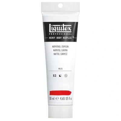 Afbeelding van Liquitex 1047292 Professional Heavy Body acrylverf in kunstenaarskwaliteit met uitstekende lichtechtheid en boterachtige consistentie, 138ml Tube, Naphthol Crimson