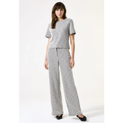 Afbeelding van Garcia Pantalon Gestreept Zwart dessin XXL